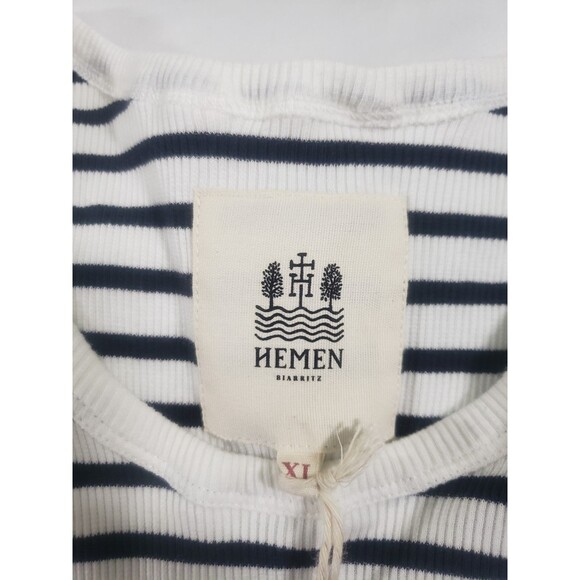 Hemen Biarritz Marcel Gari Breton Stripe Natural Marine Tank Top Womans XL - Picture 3 of 8